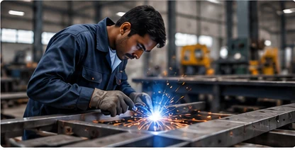 Illustrative industrial facility, not a photograph of RJ Metal Kraft premises